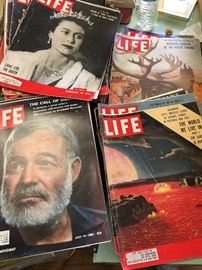 Various vintage Life Magazines (incomplete)