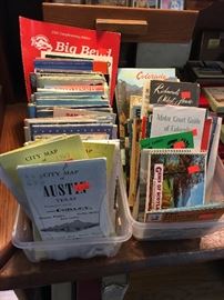 Texas maps and literatuire, brochures, menus, etc. from around the world