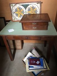 19th century lap desk, drafting table (tilt top)