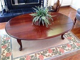 Drop Leaf Oval Coffee Table