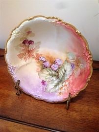 Limoges Hand Painted Serving Bowl