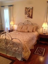 Queen French Style Metal Bed