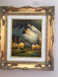 Framed Oil on Canvas Painting - Signed