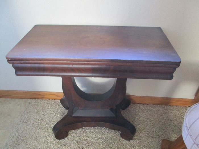Antique side table.  Opens up to make a larger table.