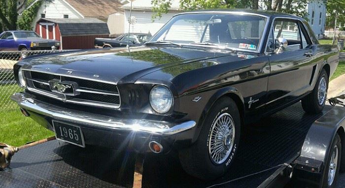 At 8PM: 1965 Ford Mustang with 289 Engine; Automatic Transmission. In Running Condition. Barn Find: Garaged since 1985.