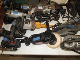 Here is a sample of some of the power hand tools we have, Milwaukee, Skill, Dewalt and many more. All Power tools have been tested by me and are working.