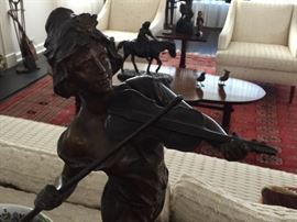 La Musique Figurine on Wood Base c. 1900 (20’’)