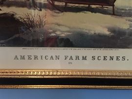 N. Currier Lithograph, “American Farm Scenes”, Dated 1853 (29’’ x 23’’)