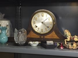 Mahogany Sessions Mantle Clock w/ Inlay