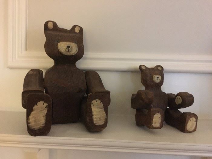 Carved Wooden Bears