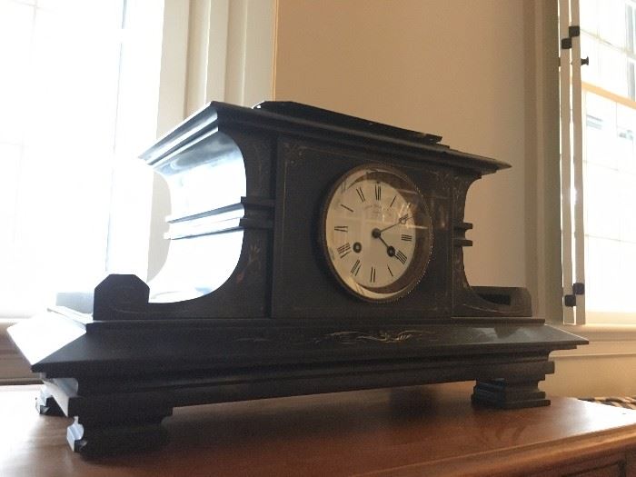 Shreve Crump and Low Marble Mantle Clock 