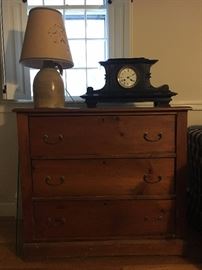 Antique Three Drawer Dresser with Hand Made Brass Hardware