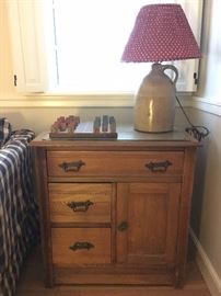 Antique Cabinet, Jug Lamp