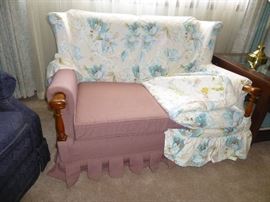 VINTAGE ROCKER LOVE SEAT WITH COVER