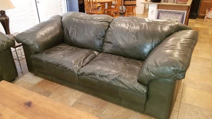 Leather Sofa (Green)  $375