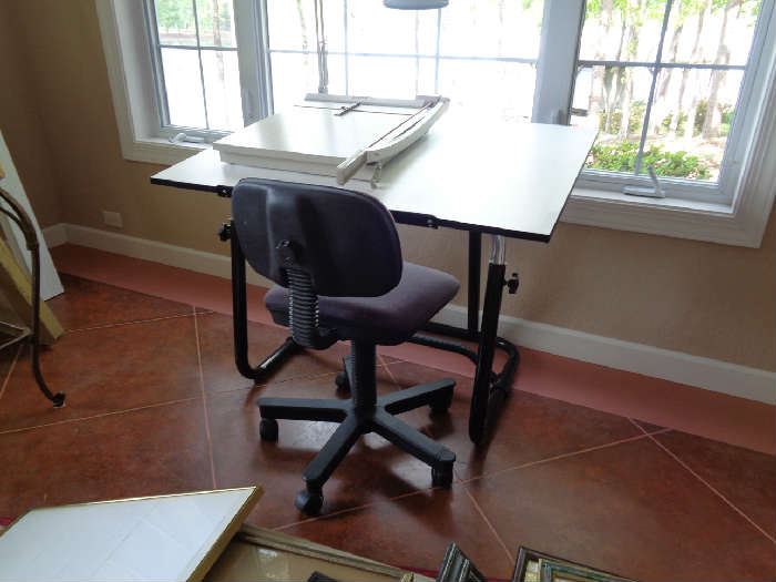 drafting table & office chair