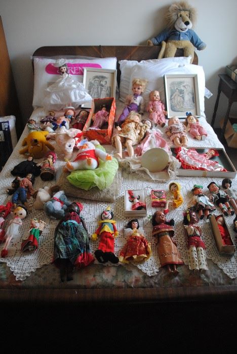 Collection of older dolls