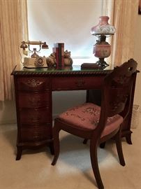 Writing Desk and Eastlake Chair