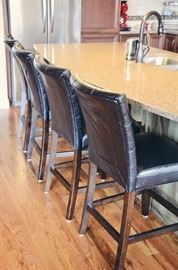 4 upholstered bar stools