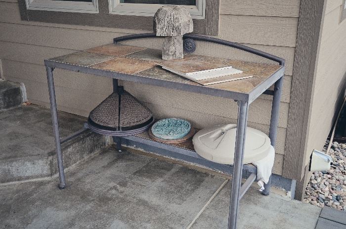 Outdoor potting/serving table
