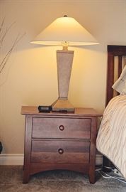 Kincaid Cherry "Gathering House" Shaker style Night Stand with American Lamp Co. Inc, Table Lamp