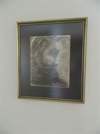 Large amount of framed art from Spain.  Pen & Pencil Drawings, Watercolors, Prints, Lithos.