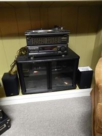 Technics Turntable, Equalizer, Receiver, Speakers & Cabinet - Nice Set