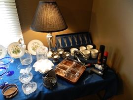 More crystal and serving pieces