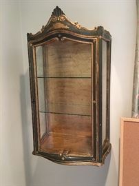 Antique Wall Curio Cabinet