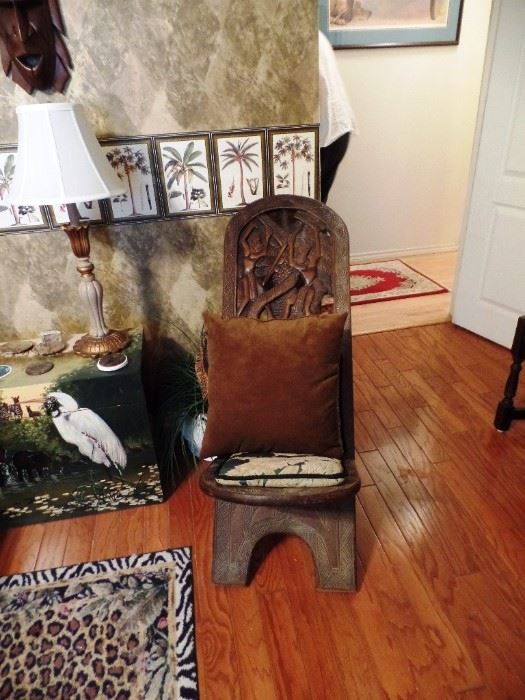 A unique African "Birthing Stool", great conversation piece