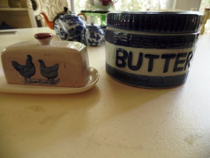 Vintage butter dishes