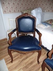 One of two elegant side chairs