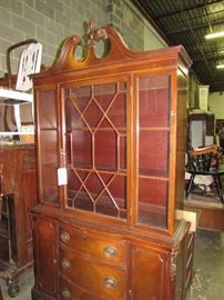 Federal style china cabinet