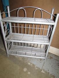 Silver bamboo wall shelf