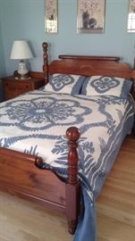 Cozy bed with amazing quilted bedding