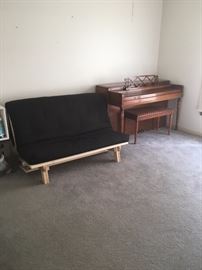 Futon and piano