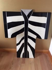 Lacquered wood KIMONO wall art