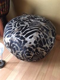 Cheetah patterned ottoman (2 available)