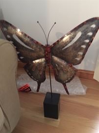 Unique metal butterfly sculpture