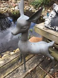outdoor deer statue