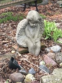 Sitting garden cherub