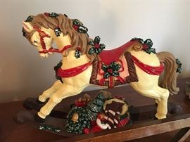 Nostalgic rocking horse figurine