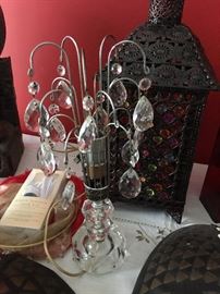 Unique lamp with acrylic beads