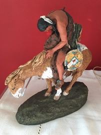 End of the Trail Indian sculpture by Daniel R Monfort