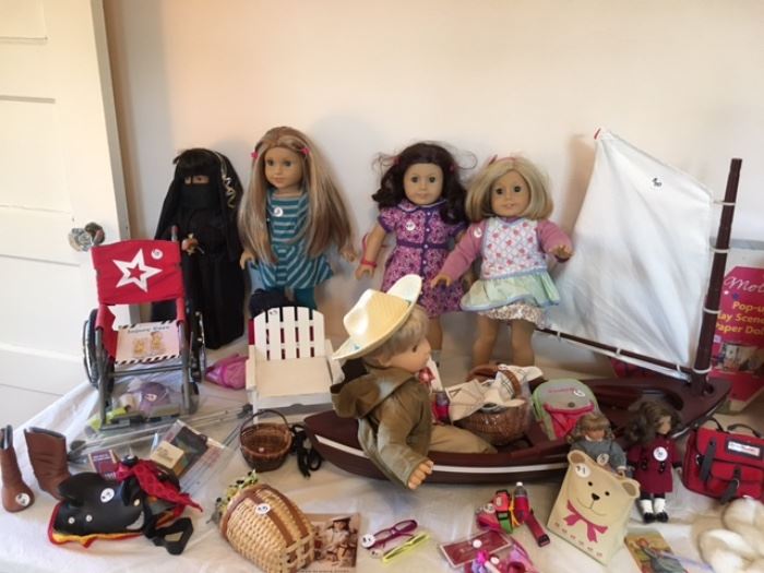 Extensive American Girl Doll collection and accessories 