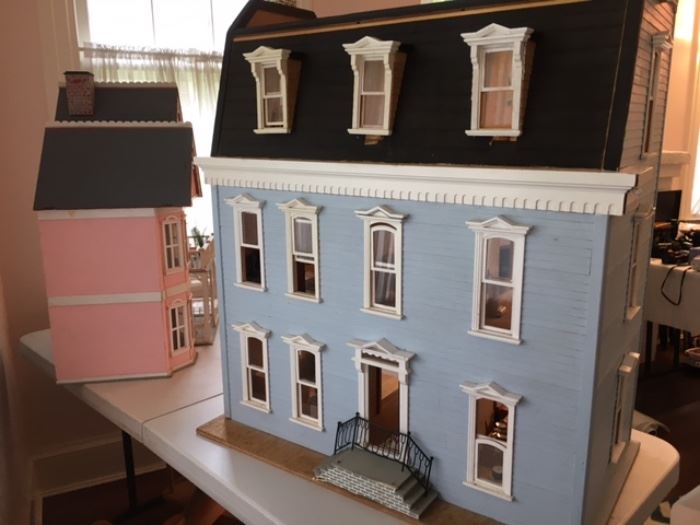 two dollhouses