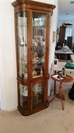 Lighted display curio cabinet.  This curio cabinet is the ideal piece of furniture for displaying your figurines, collectibles, souvenirs, or anything else you would like to have on display in your home.