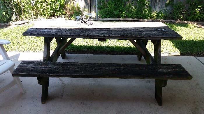 Picnic table that needs a little TLC