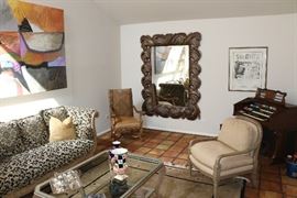 Artwork on wall is NOT for sale, sorry! Robb & Stucky furniture