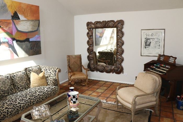 Artwork on wall is NOT for sale, sorry! Robb & Stucky furniture